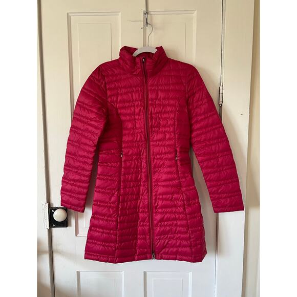 patagonia hot pink fiona puffer women’s small down coat jacket lightweight - Picture 1 of 7
